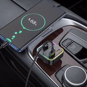 Car charger Hoco QC3.0 PD 30W with transmitter FM E81 black
