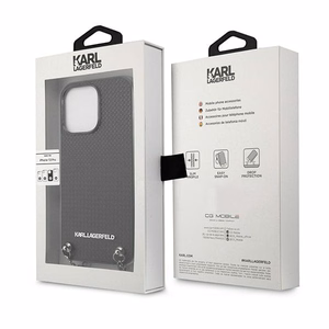 Karl Lagerfeld Monogram Plaque Suojakuori iPhone 13 Pro / 13 6.1" - Musta