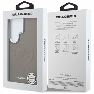 Karl Lagerfeld Suojakuori Embossed Ring Initials MagSafe Samsung Galaxy S26 Ultra:lle ruskea