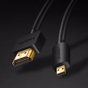 Ugreen HDMI - micro HDMI -kaapeli 19-nastainen 2.0v 4K 60Hz 30AWG 1,5 m musta (30102)