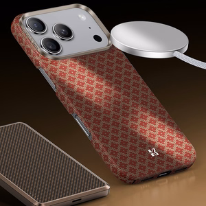 Benks Magnetic Armor Air Grid Kevlar -suojakuori Metal Frame 600D (H070) iPhone 17 Pro Max:lle, oranssi