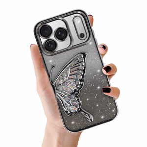 Tel Protect Butterfly Water Suojakuori iPhone 17 Pro:lle hopeinen