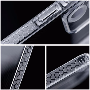 Suojakuori iPhone 15 Plus:lle Clear Case 1,5 mm Grid läpinäkyvä