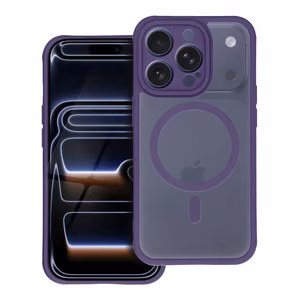 Suojakuori iPhone 15 PRO:lle Full Matte Mag Cover MagSafe-yhteensopiva violetti