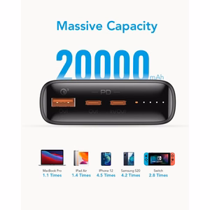 Ulkoinen akku Veger T100 (W2032C-100) PD QC3.0 5A 100W 20000 mAh musta