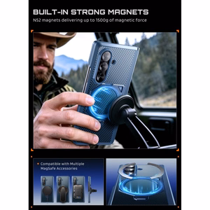 Supcase UB Aero MagSafe 2-osainen suojakuori- ja tietosuojanäytönsuojapakkaus Samsung Galaxy Z Fold 8 Ultra -puhelimelle – tummansininen