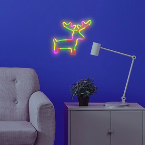 Neon LED-valo ELK moniväri Bat + USB FLNE12 Forever Light