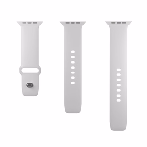 Puro Icon Silikoninen Hihna Apple Watch 42 / 44 / 45 / 49 mm:lle - Valkoinen (2 kpl)