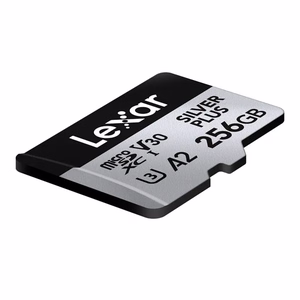Lexar High-Performance Silver Plus microSDXC -muistikortti, 256 GB + sovitin