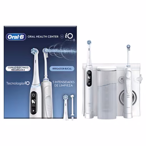 Oral-B iO6 + OxyJet – rechargeable electric toothbrush, 2 brush heads, 5 cleaning modes, white, with oral irrigator