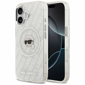 Karl Lagerfeld IML Karl Head Logo MagSafe suojakuori iPhone 17 - harmaa