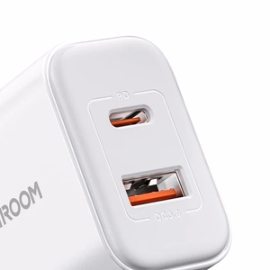 Charger Joyroom "JR-TCF05" White 20W (1xPD 1xQC3.0) + "Type-C / Lightning" 100cm cable