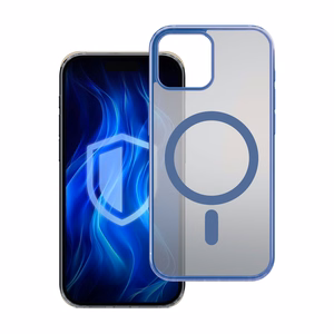 3mk Frosty MagCase Blue Suojakuori Apple iPhone 15:lle - läpinäkyvä