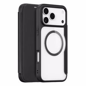 Dux Ducis Skin X Pro Suojakuori iPhone 17 Pro Max:lle Lompakolla, MagSafe-yhteensopiva - Musta