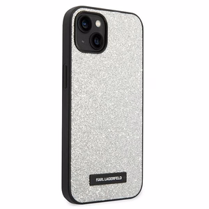 Karl Lagerfeld KLHCP14MG2ELS iPhone 14 Plus 6.7 "kovakotelo hopea / hopea Glitter Plaque Logo