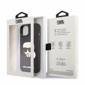 Karl Lagerfeld KLHCP14MKH3DBK iPhone 14 Plus 6.7 "musta / musta kovakotelo 3D kumi Karl's Head".