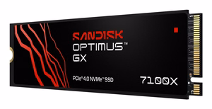 SanDisk Optimus GX 7100X SSD, 2 Tt, M.2, PCI Express 4.0, NVMe, TLC 3D NAND