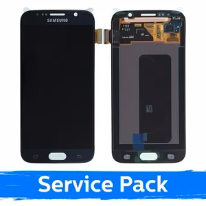 LCD-näyttö yhteensopiva Samsung G920 S6 musta (Service Pack)