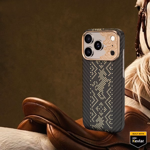 Musta Benks Magnetic Armor Air Knight kevlar- ja metallikehyksinen suojakuori (C.K.FL.AP.GD.X072) malleihin iPhone 18 Pro / iPhone 17 Pro