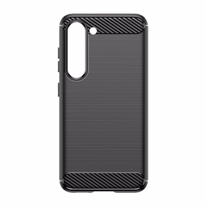Carbon Case joustava silikoninen hiilikuitukuori Samsung Galaxy S23+:lle - musta