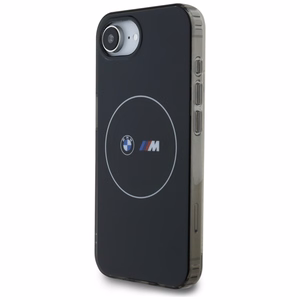 BMW IML Metal White Circle MagSafe iPhone 16e Suojakuori - Musta