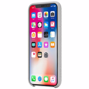 Incase Pop suojakuori laitteelle iPhone X, läpinäkyvä ja liuskeenharmaa