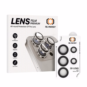 Karkaistu lasi Tel Protect 3D kameralinssille Samsung Galaxy S24 Ultra - musta (5 kpl)
