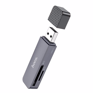 Muistikortinlukija Hoco HB45 2-in-1 USB3.0 harmaa