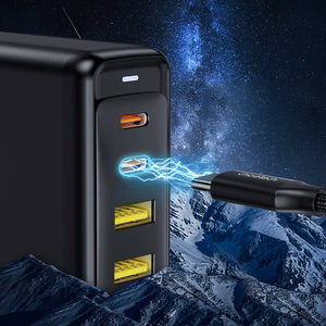 Charger CHOETECH GaN 2x USB Type-C, 2x USB Type-A: 140W, PD3.1, QC3.0