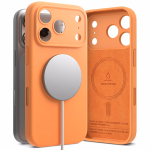Ringke Silikoninen Magneettinen MagSafe Suojakuori iPhone 17 Pro Max:lle - Oranssi