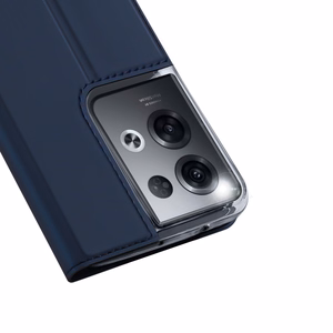 Dux Ducis Skin Pro tapauksessa Oppo Reno 8 Pro flip kansi kortti lompakko lompakko jalusta sininen