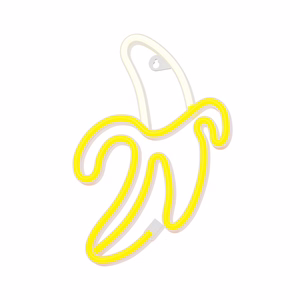 Neon LED-valo BANANA valkoinen keltainen Bat + USB FLNE10 Forever Light