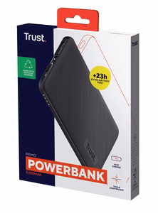 Trust Primo - 5000 mAh litiumioni (Li-Ion) varavirtalähde (musta)
