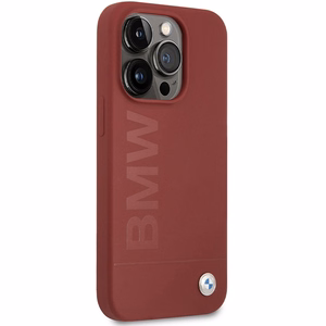 BMW Silikoninen Big Logo MagSafe Suojakuori iPhone 15 Pro:lle - punainen
