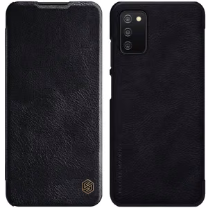 Nillkin Qin nahkainen holsteri tapauksessa Samsung Galaxy A03s musta