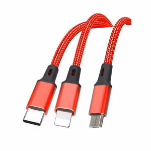 XO kaapeli NB173 3in1 USB - Lightning + USB-C + microUSB 1,2 m 2,4A musta