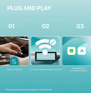 Ottocast Mini Aura CA530-T langaton Apple CarPlay/Android Auto -sovitin, musta