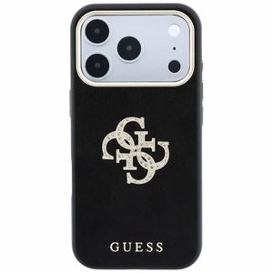 Guess Smooth & Big Strass Logo -suojakuori iPhone 18 Pro Max / 17 Pro Max – musta