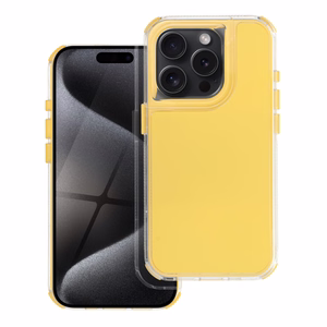 Suojakuori iPhone 15 PRO MAX:lle Matrix keltainen