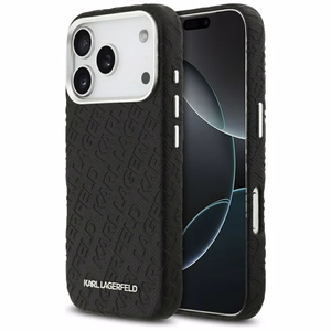 Karl Lagerfeld FW Stamped Karl MagSafe suojakuori iPhone 17 Pro - musta