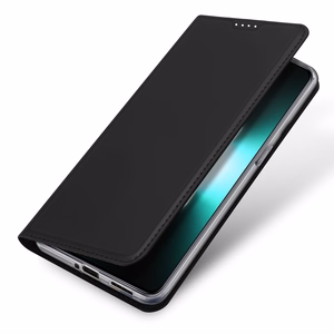 Dux Ducis Skin Pro Suojakuori Realme GT Neo 5 / Realme GT3:lle läppäkansi kortti Lompakko jalusta musta