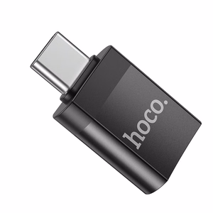 Sovitin Hoco UA17 Type-C USB-A musta