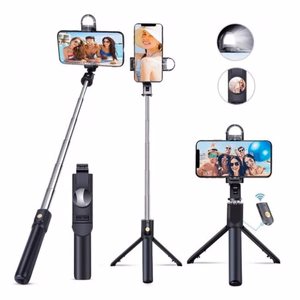 Baston "P50" valkoinen selfie-keppi (Bluetooth-kauko-ohjaus)