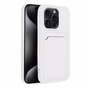 Suojakuori iPhone 15 PRO:lle Card Case valkoinen