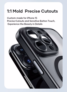 Rock Guard Touch Matte Series Magnetic Case for Iphone 15 Plus black