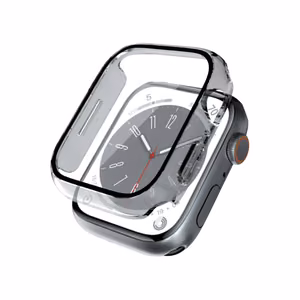Crong Hybrid Watch Case suojakuori integroidulla lasilla Apple Watch 44 mm -kellolle, läpinäkyvä