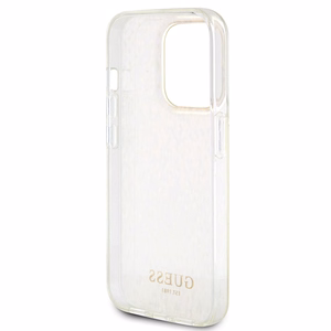 Guess GUHCP15XHDECMP iPhone 15 Pro Max 6,7 vaaleanpunainen/vaaleanpunainen kovakuori IML Faceted Mirror Disco Iridescent