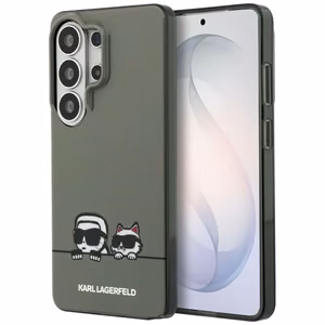 Karl Lagerfeld suojakuori IML Peekaboo Karl ja Choupette MagSafe Samsung Galaxy S26 Ultra:lle musta