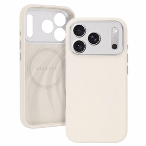 Liavec Silk Shield suojakuori metallisella kamerakehyksellä Iphone 17 Pro Max -puhelimelle beige