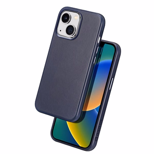 Dux Ducis Napoli kotelo iPhone 14 Plus magneettinen nahkakotelo MagSafe sininen